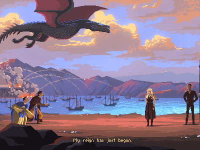 Game of Thrones 8bit character dragon game game of thrones geek art khaleesi pixel art pixelart retro