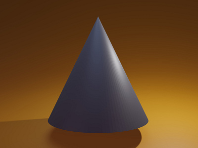 3d black cone with yellow background cone three dimensional