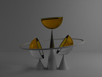 3D abstract Glossy geometrical objects