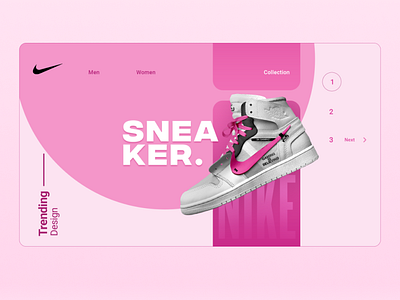 Sneaker's UI Design | Nike Sneaker Design branding graphic design logo ui uiux user interface ux web design web development