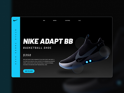 NIKE ADAPT BB Web Design using Figma