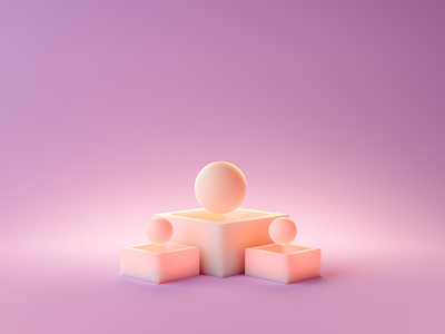 3D aesthetic objects made in blender