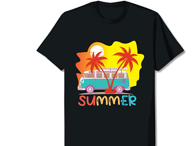 Summer T-shirt Design clothes clothing custom design custom tshirt custom typography design fashion illustration retro design
