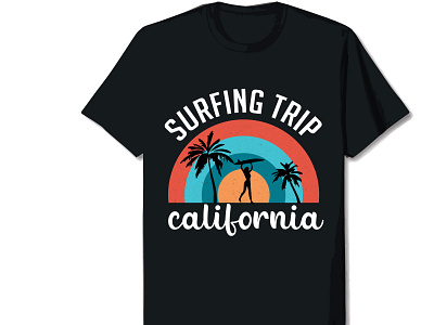 Summer Surfing T-shirt Design