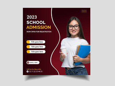 School Admission Social Media Post