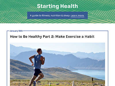 Starting Health Homepage fitness front-end health homepage nutrition sleep ui ux website