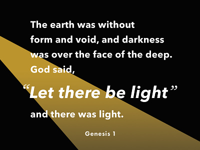 Verses project: Beginning (1) avenir next bible black dark genesis gradient light verse yellow