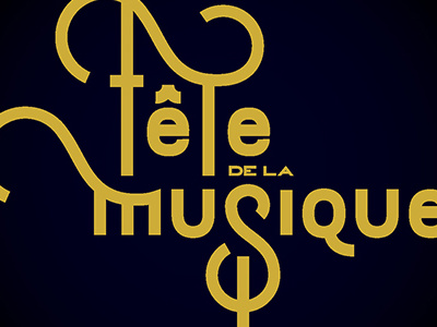 F Te De La Musique hand lettering