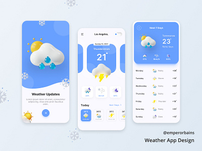 Weather App app mobileapp ui uidesign uidesigner ux