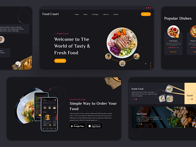 Food Court appdesign figma food ui uidesign uitrend ux website