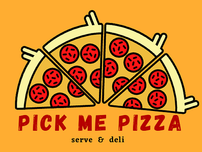 pick me pizza logo design