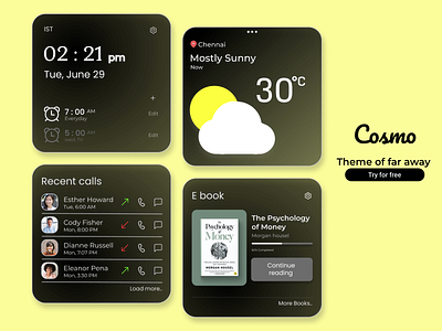 Cosmo Smart cards app branding card card design figma mobile theme ui
