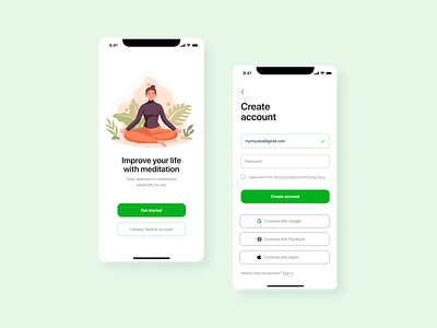 Sign Up dailyui mobile sign up ui