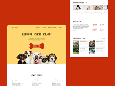 Pet Shelter (minimorphism style) design pet shelter web-design website