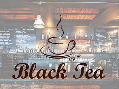 Black Tea Shop Logo