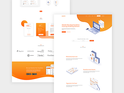 Invoice Homepage design graphics homepage invoice isometric ui website
