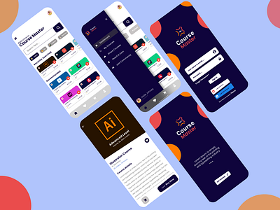 Course Master app course app design graphic design ui ux