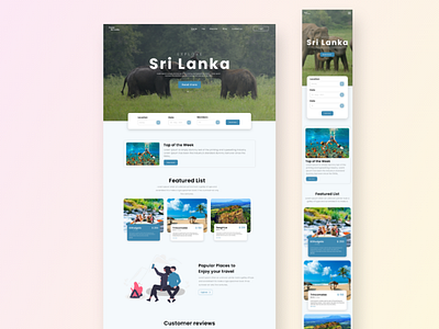 Explore Sri lanka Web Application design graphic design ui ux
