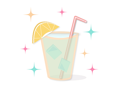 Drink in summer✨🍹 drink graphic design illustrator pastel practice