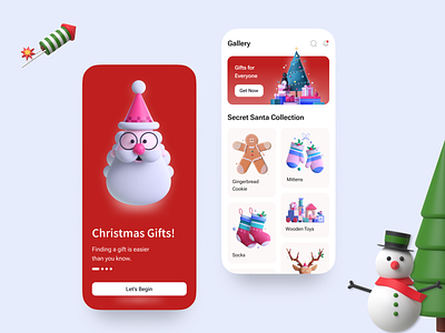 Christmas is coming 🎄 app design graphic design illustration logo typography ui ux