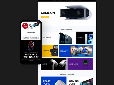 E-commerce website design design ecommerce electronics online store ui web