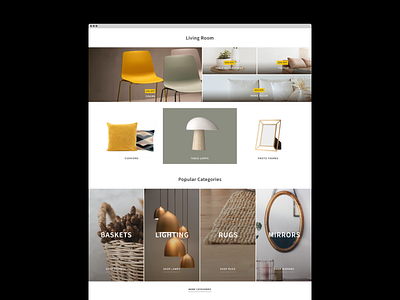 Home & living PWA template design design ecommerce online store ui web