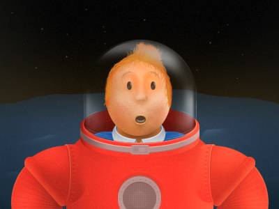 Tintin in space character moon space spacesuit tintin