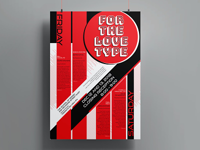 For The Love Type Poster indesign poster typogaphy
