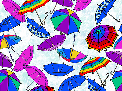 Umbrellas Blowing In The Wind