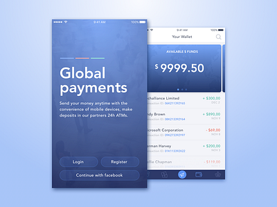 Global Payments iOS App account app banking card credit card finance ios martalzrv mobile payment register ui