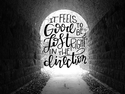 Lost in the Right Direction direction hand lettering lettering lost photography right trail