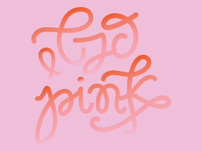 Go Pink! breast cancer breast cancer awareness feature featured gradient gradient color gradient design graphic design lettering magazine magazine design pink print type vector art vector artwork