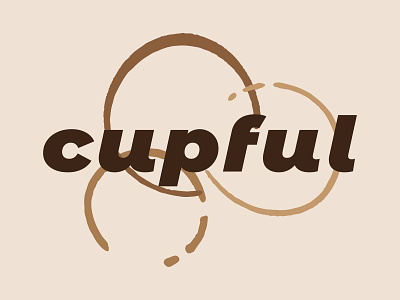 Cupful Logo brand branding coffee creative design drink fun iconic logo logomark minimal modern pictoral ring vector wordmark