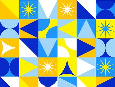 Blue and Yellow pattern abstract art awesome background bold branding colorful design digital geometric graphic design minimal pattern print repeat simple textile