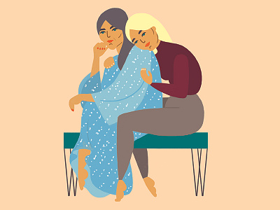 Mother & Daughter 2d daughter flat modern mother mother and daughter