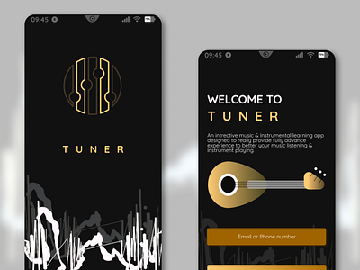 Tuner - Musical Instrument Learning App #uiuxdesign app branding design graphic design illustration ui ux