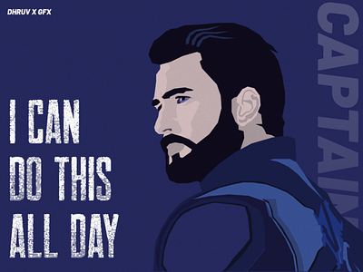 CAPTAIN AMERICA - I Can Do This All Day graphic design illustration poster vector