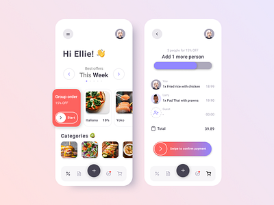 Lunch ordering app design mobile ui ux