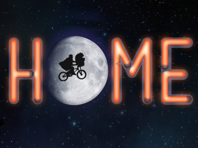 E.T. Phone Home bike curtis e.t. home moon neon stars