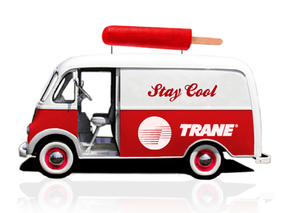 Pop ice cream popsicle stay cool trane truck