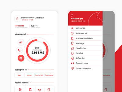 Redesign of My vodacom Congo App branding graphic design ui