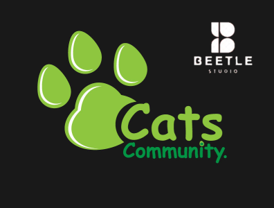 Cats Community Logo graphic design logo
