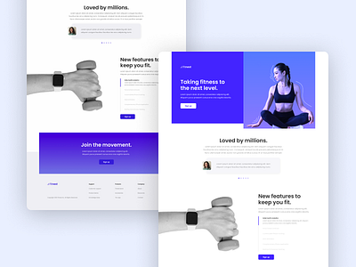 Fitness landing page