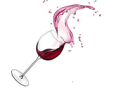 Glass of wine design illustration