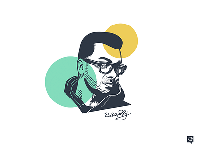 Cerrpoppy art boy branding design illustration line lineart monochrome portrait