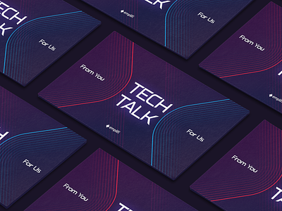 Tech Talk advertisement banner branding graphic design illustrator logo