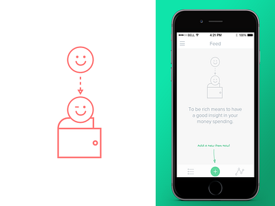Empty Feed Spendee 2.0 app coin empty icon illustration ios iphone money states wallet
