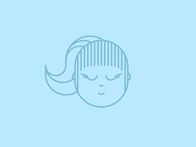 Dreaming Smile blue close dream eyes icon illustration lines smile