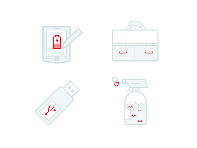 Battery Icons 2 bag bottle cleaner icon illustration lines memory pda stick