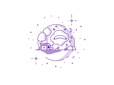 Dream dog icon illustration lines sausage